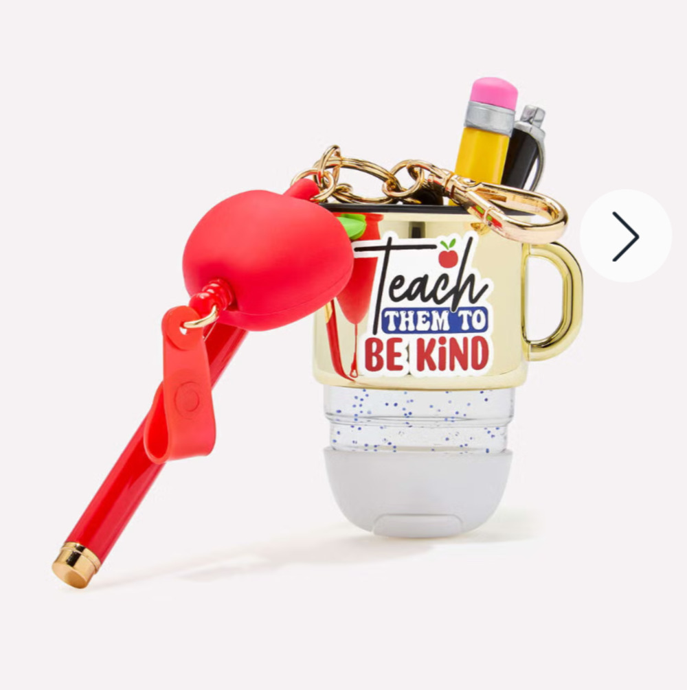 Bath & Body Works Teacher Multi-Use Keychain PocketBac Holder NEW!